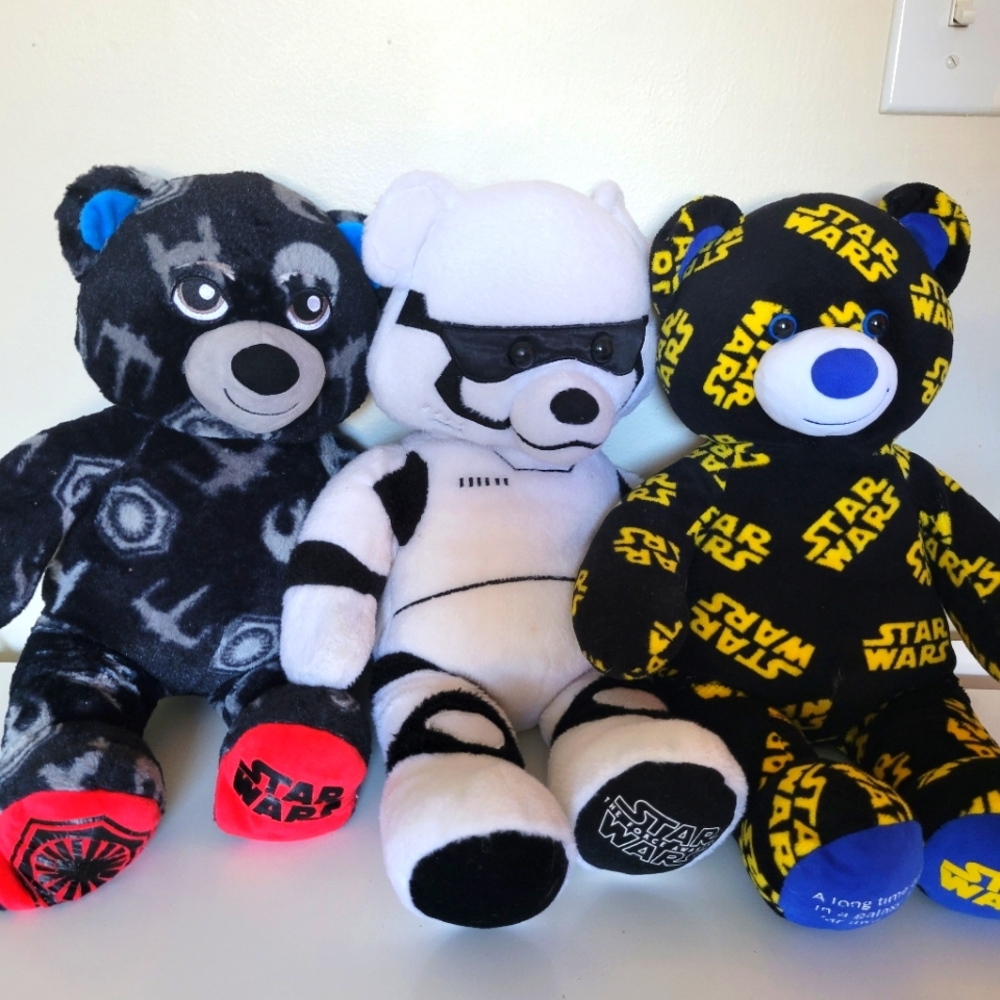 Lot of 3 Star Wars Plush Build A Bear/ Includes Stromtrooper/ 16 To 17 Inches Ea